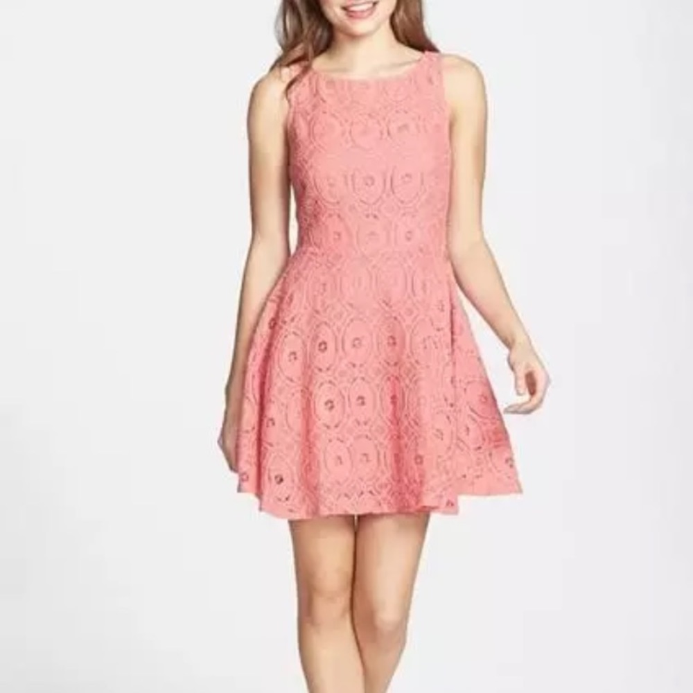 BB Dakota fit and flare lace Renley dress